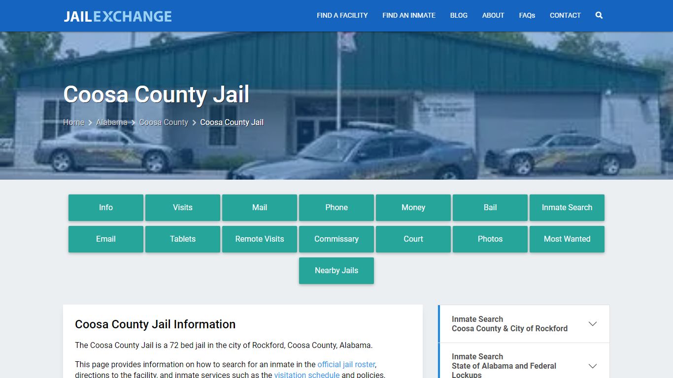 Coosa County Jail, AL Inmate Search, Information
